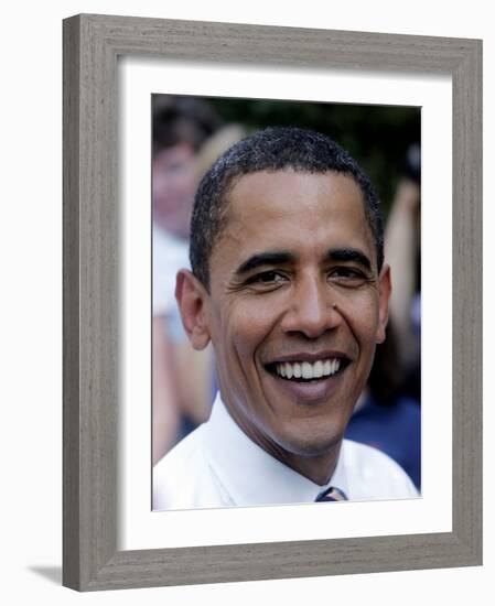 Barack Obama, Concord, NH-null-Framed Photographic Print