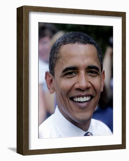 Barack Obama, Concord, NH-null-Framed Photographic Print