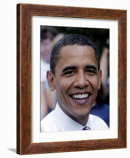 Barack Obama, Concord, NH-null-Framed Photographic Print