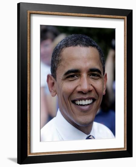 Barack Obama, Concord, NH-null-Framed Photographic Print