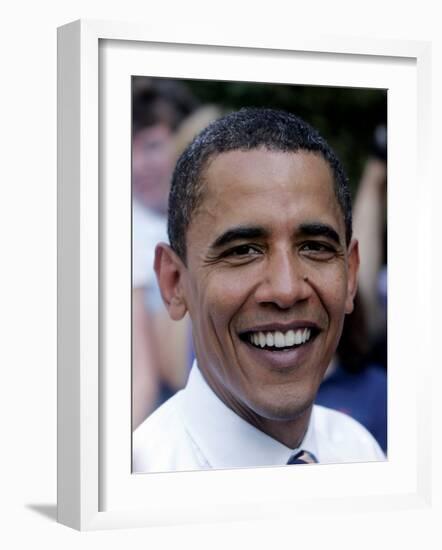 Barack Obama, Concord, NH-null-Framed Photographic Print