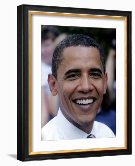 Barack Obama, Concord, NH-null-Framed Photographic Print