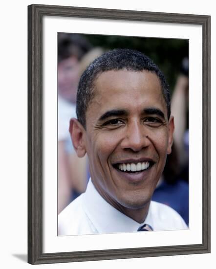 Barack Obama, Concord, NH-null-Framed Photographic Print