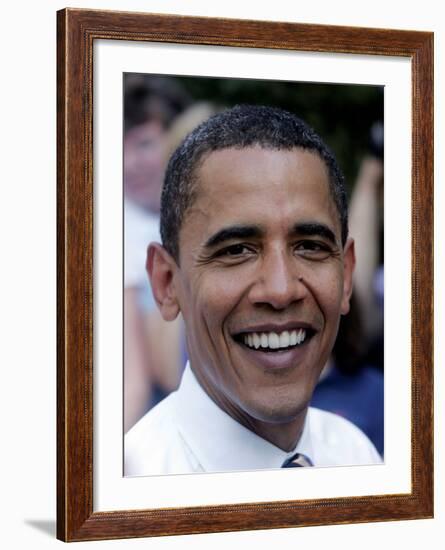 Barack Obama, Concord, NH-null-Framed Photographic Print