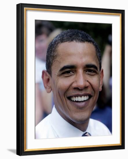 Barack Obama, Concord, NH-null-Framed Photographic Print