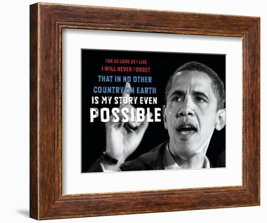 Barack Obama: For As Long As I Live...-Celebrity Photography-Framed Art Print