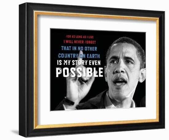 Barack Obama: For As Long As I Live...-Celebrity Photography-Framed Art Print