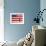 Barack Obama in front of US Flag, Flint, MI-null-Framed Photographic Print displayed on a wall