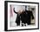 Barack Obama, Joe Biden and Their Wives Wave During the Inaugural Celebration at Lincoln Memorial-null-Framed Photographic Print