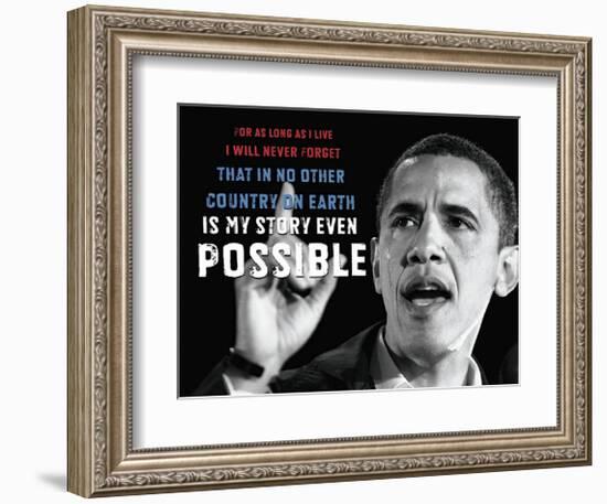 Barack Obama: My Story--Framed Giclee Print