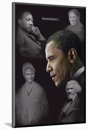 Barack Obama - Remember (quotes)-null-Mounted Art Print