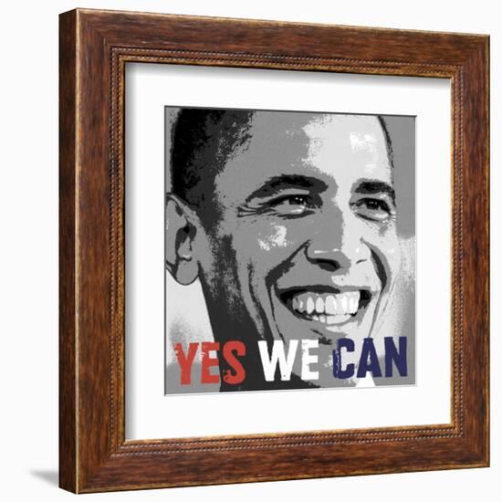 Barack Obama:  Yes We Can-null-Framed Art Print