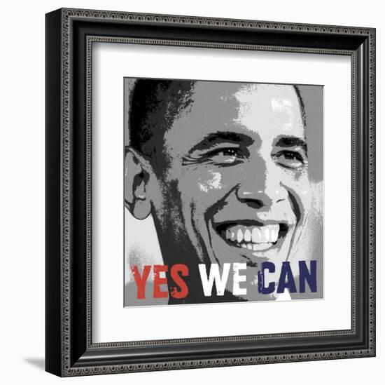 Barack Obama:  Yes We Can-null-Framed Art Print