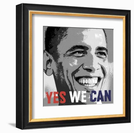 Barack Obama:  Yes We Can-null-Framed Art Print