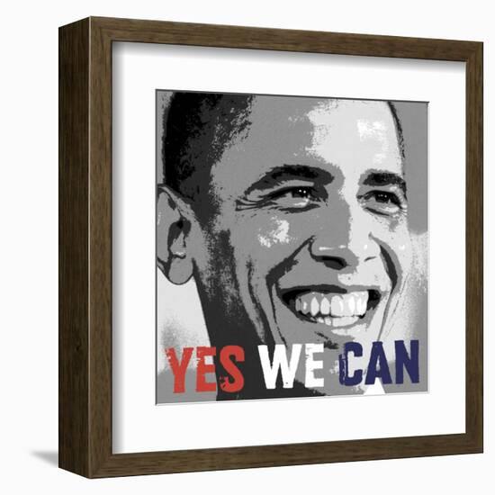 Barack Obama:  Yes We Can-null-Framed Art Print