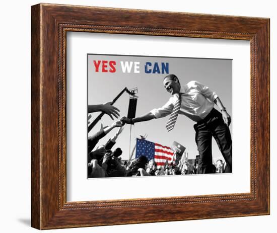 Barack Obama:  Yes We Can-null-Framed Art Print