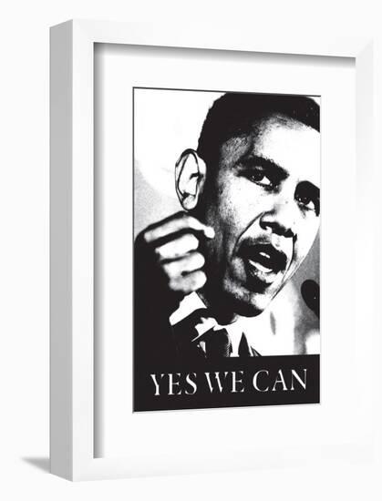 Barack Obama, Yes We Can-null-Framed Premium Giclee Print