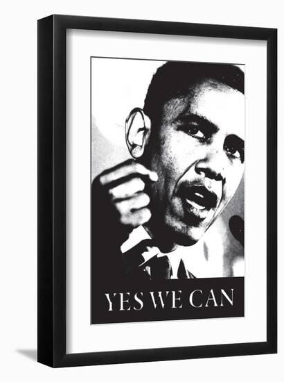 Barack Obama, Yes We Can-null-Framed Art Print