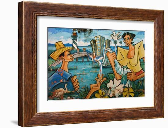 Baracoa Mural-Charles Glover-Framed Giclee Print