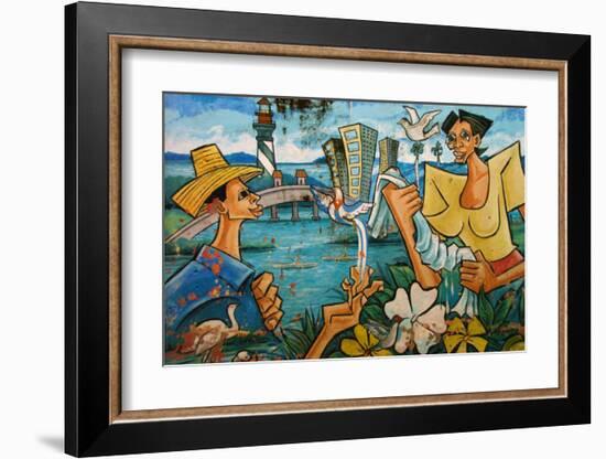 Baracoa Mural-Charles Glover-Framed Giclee Print