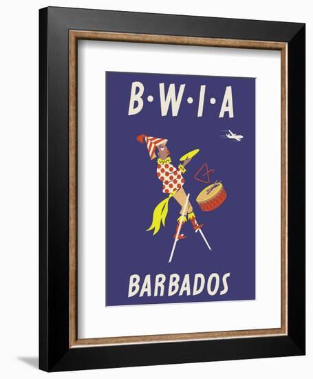 Barbados - Caribbean Islands - Moko Jumbie Stilts Dancer - British West Indies Airways BWIA-null-Framed Art Print