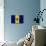 Barbados Flag Design with Wood Patterning - Flags of the World Series-Philippe Hugonnard-Mounted Art Print displayed on a wall