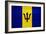 Barbados Flag Design with Wood Patterning - Flags of the World Series-Philippe Hugonnard-Framed Art Print