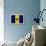 Barbados Flag Design with Wood Patterning - Flags of the World Series-Philippe Hugonnard-Framed Stretched Canvas displayed on a wall