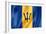Barbados Flag-daboost-Framed Art Print