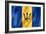 Barbados Flag-daboost-Framed Art Print