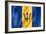 Barbados Flag-daboost-Framed Art Print