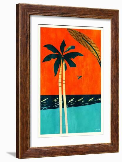 Barbados Sunset-Bo Anderson-Framed Giclee Print