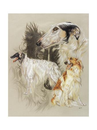 borzoi painting