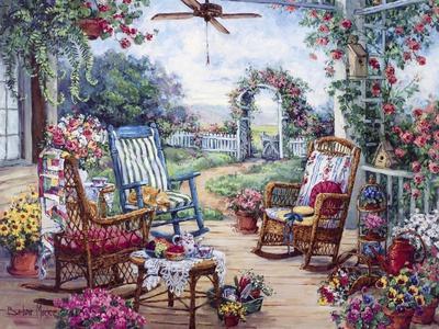 Barbara Mock 34X22 Glass Gold Framed Floral Print Signed | eBay