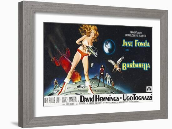 Barbarella, Jane Fonda, 1968-null-Framed Art Print