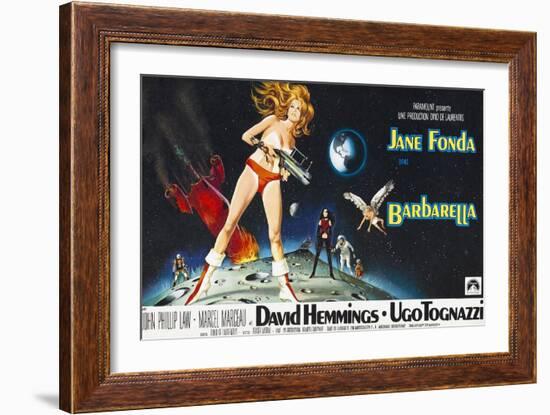 Barbarella, Jane Fonda, 1968-null-Framed Premium Giclee Print