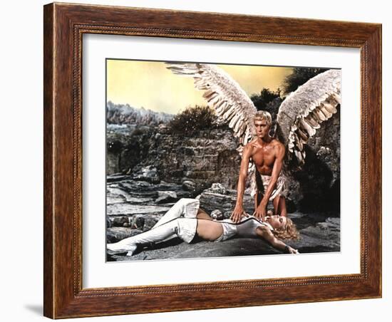 Barbarella, Jane Fonda, John Phillip Law, 1968-null-Framed Photo