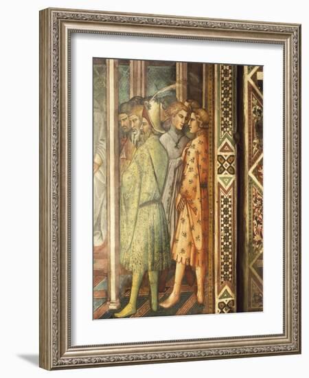 Barbarossa Kneeling before Pope, Scene from Stories of Alexander III, 1407-1408-Spinello Aretino-Framed Giclee Print