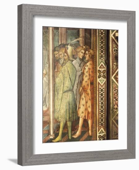 Barbarossa Kneeling before Pope, Scene from Stories of Alexander III, 1407-1408-Spinello Aretino-Framed Giclee Print