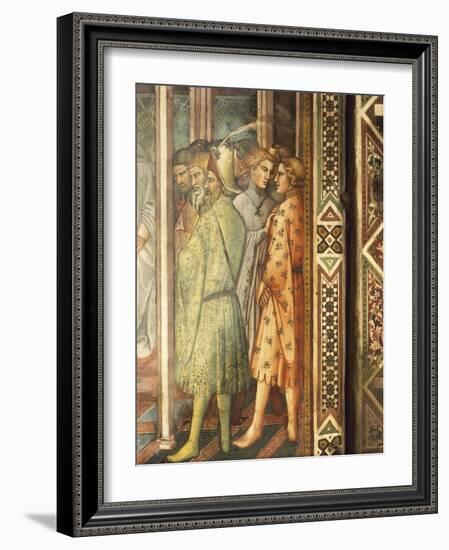 Barbarossa Kneeling before Pope, Scene from Stories of Alexander III, 1407-1408-Spinello Aretino-Framed Giclee Print