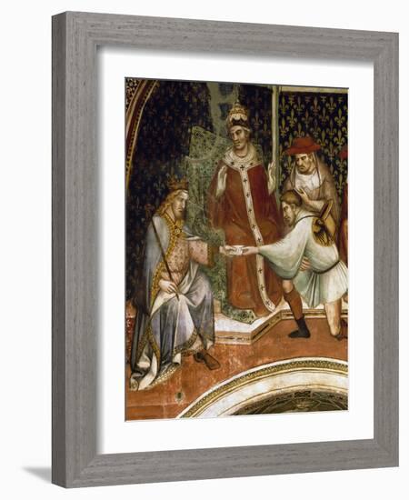 Barbarossa's Message, Scene from Stories of Alexander III, 1407-1408-Spinello Aretino-Framed Giclee Print