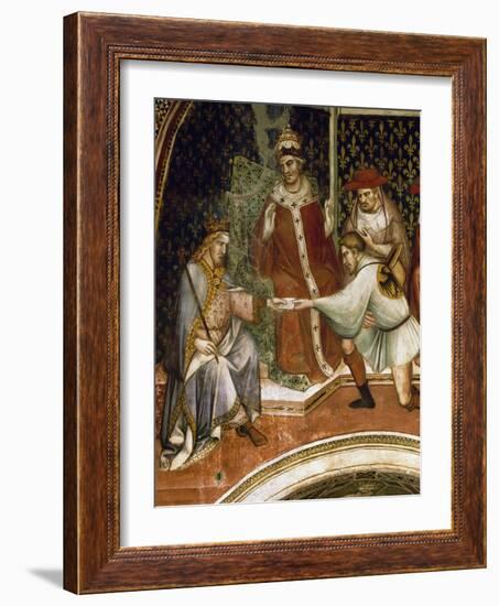 Barbarossa's Message, Scene from Stories of Alexander III, 1407-1408-Spinello Aretino-Framed Giclee Print