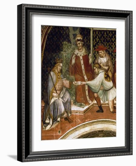 Barbarossa's Message, Scene from Stories of Alexander III, 1407-1408-Spinello Aretino-Framed Giclee Print