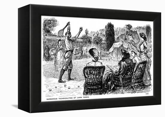 Barbarous Technicalities of Lawn Tennis, 1882-George Du Maurier-Framed Premier Image Canvas
