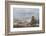 Barbary Macaque (Macaca Sylvanus) Sitting with Harbour of Gibraltar City in the Background-Edwin Giesbers-Framed Photographic Print