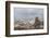 Barbary Macaque (Macaca Sylvanus) Sitting with Harbour of Gibraltar City in the Background-Edwin Giesbers-Framed Photographic Print