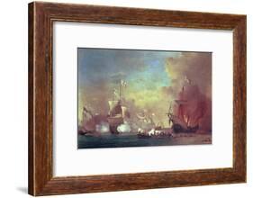 Barbary Pirates Attacking a Spanish Ship-Willem van de II Velde-Framed Giclee Print