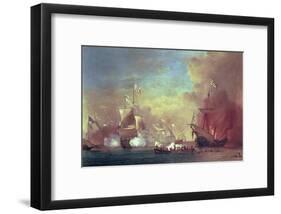 Barbary Pirates Attacking a Spanish Ship-Willem van de II Velde-Framed Giclee Print