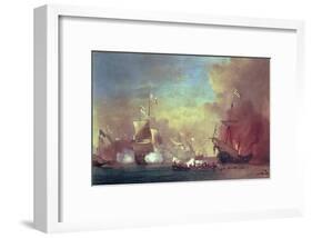 Barbary Pirates Attacking a Spanish Ship-Willem van de II Velde-Framed Giclee Print