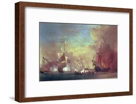 Barbary Pirates Attacking a Spanish Ship-Willem van de II Velde-Framed Giclee Print